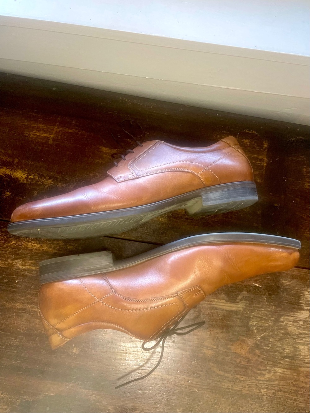 Florsheim Cognac Leather‎ Oxford Dress Shoes Size 15D Classic Business Casual - Picture 3 of 7